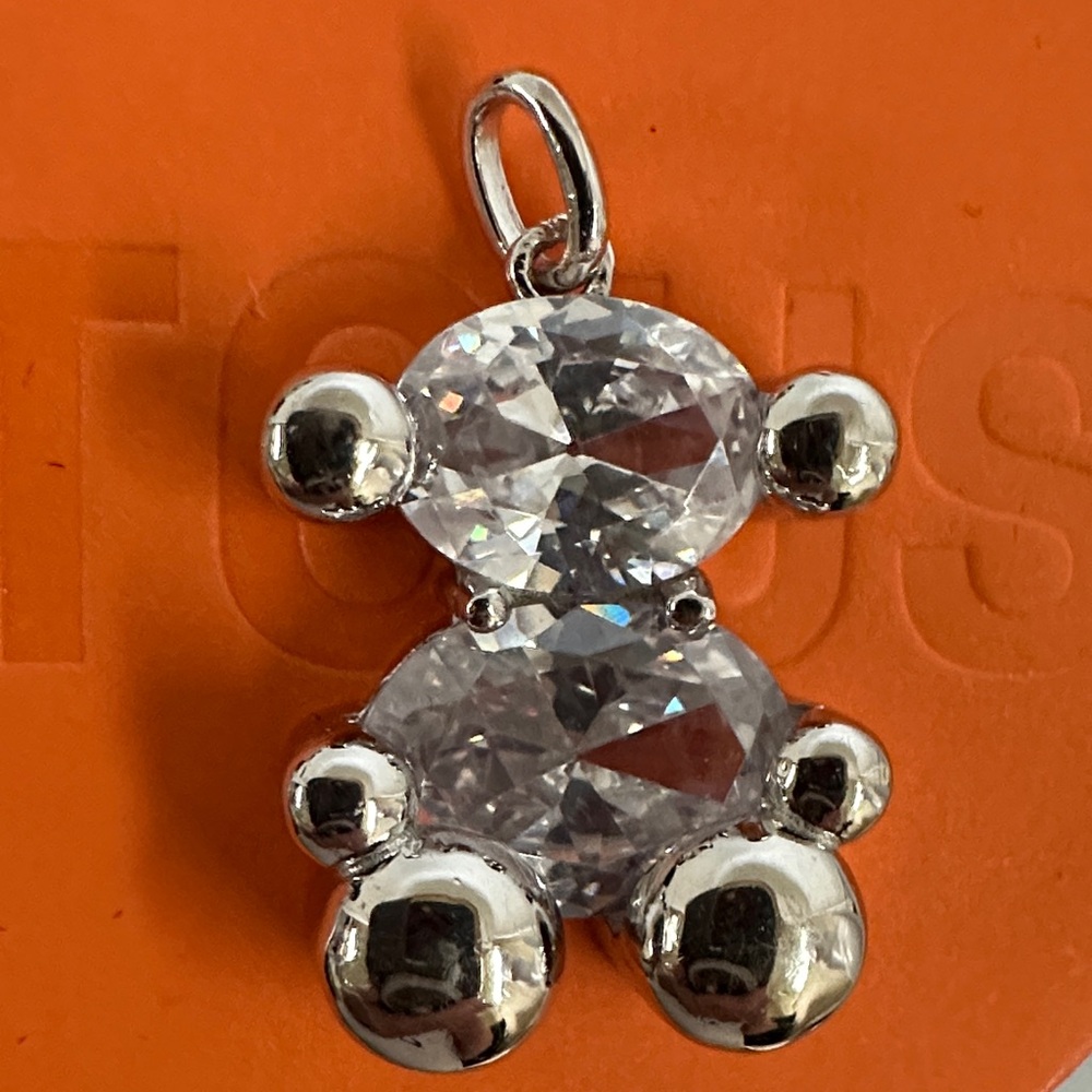Tous 925 Teddy Bear Crystal Pendant authentic 100%